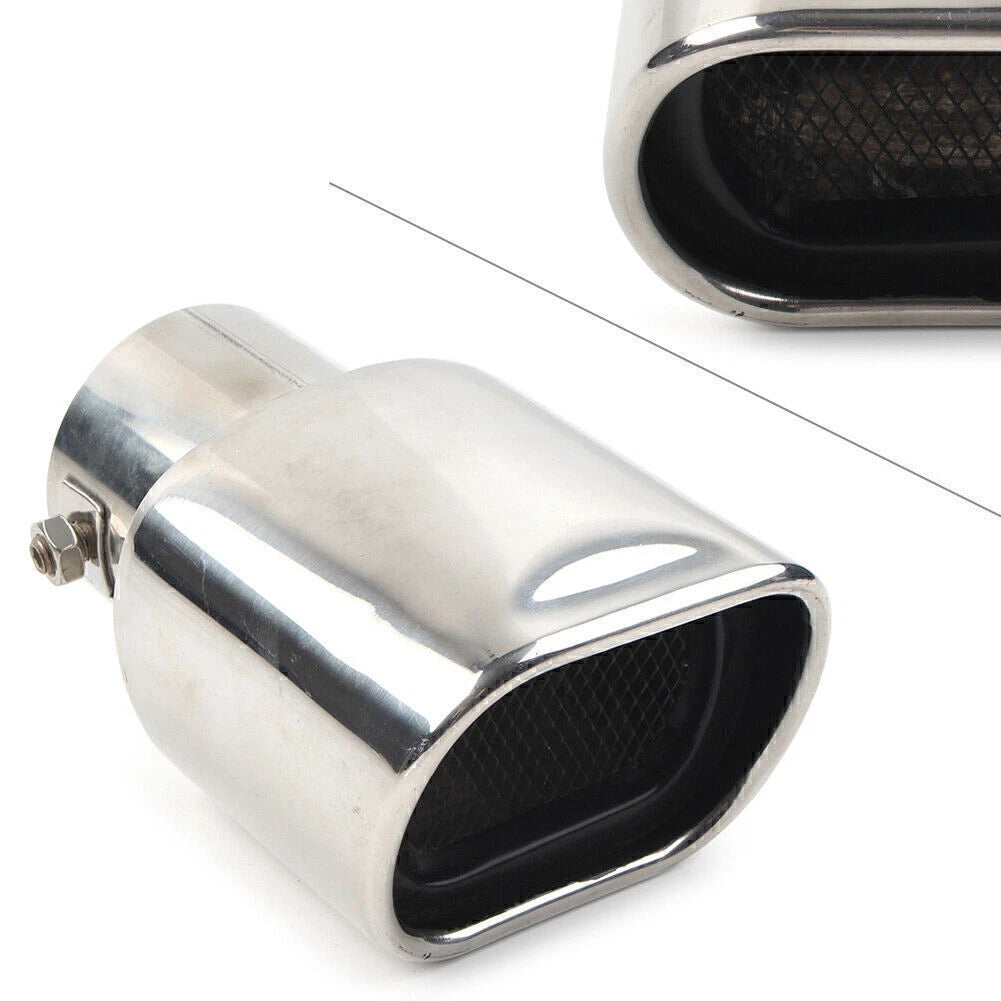 Chrome Stainless Steel Rear Exhaust Pipe Tail Muffler Tip for Make & Model