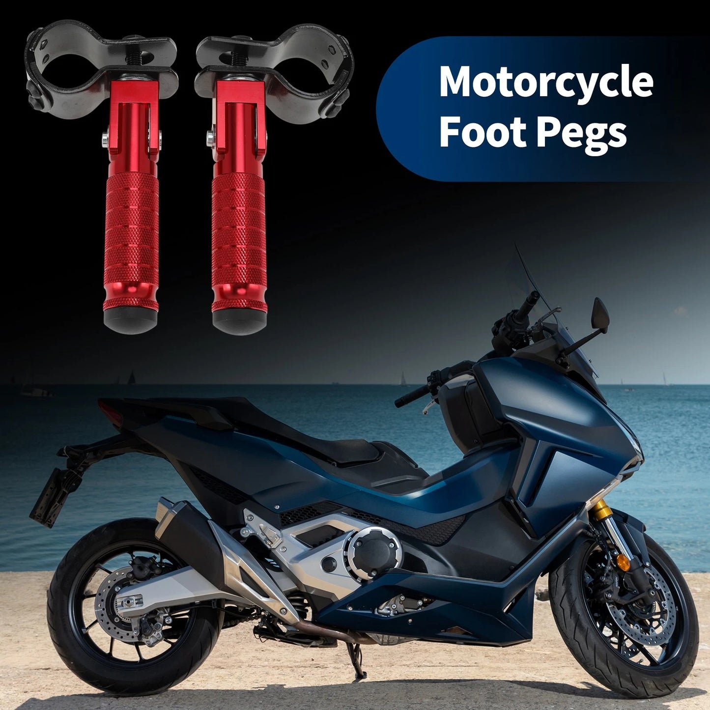 1 Pair Rear Foot Pegs for Honda Suzuki Kawasaki