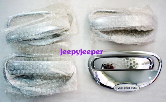 Chrome Door Handle Insert Bowl Trim Cover for Mitsubishi Mirage Space Star (2012)
