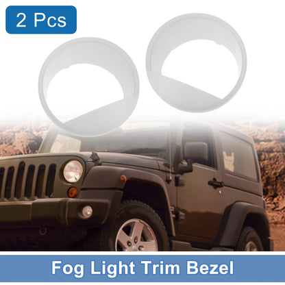 Front Left & Right Headlight Trim Bezels for Jeep Wrangler JK (2007)