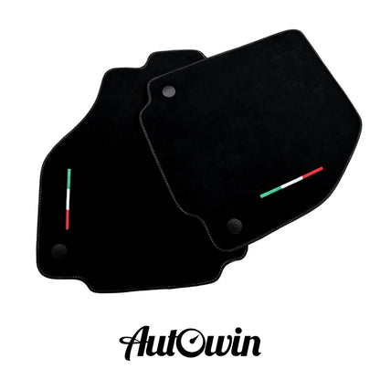 Alcantara Black Floor Mats for Ferrari 488 Pista Spider (2019-2020)