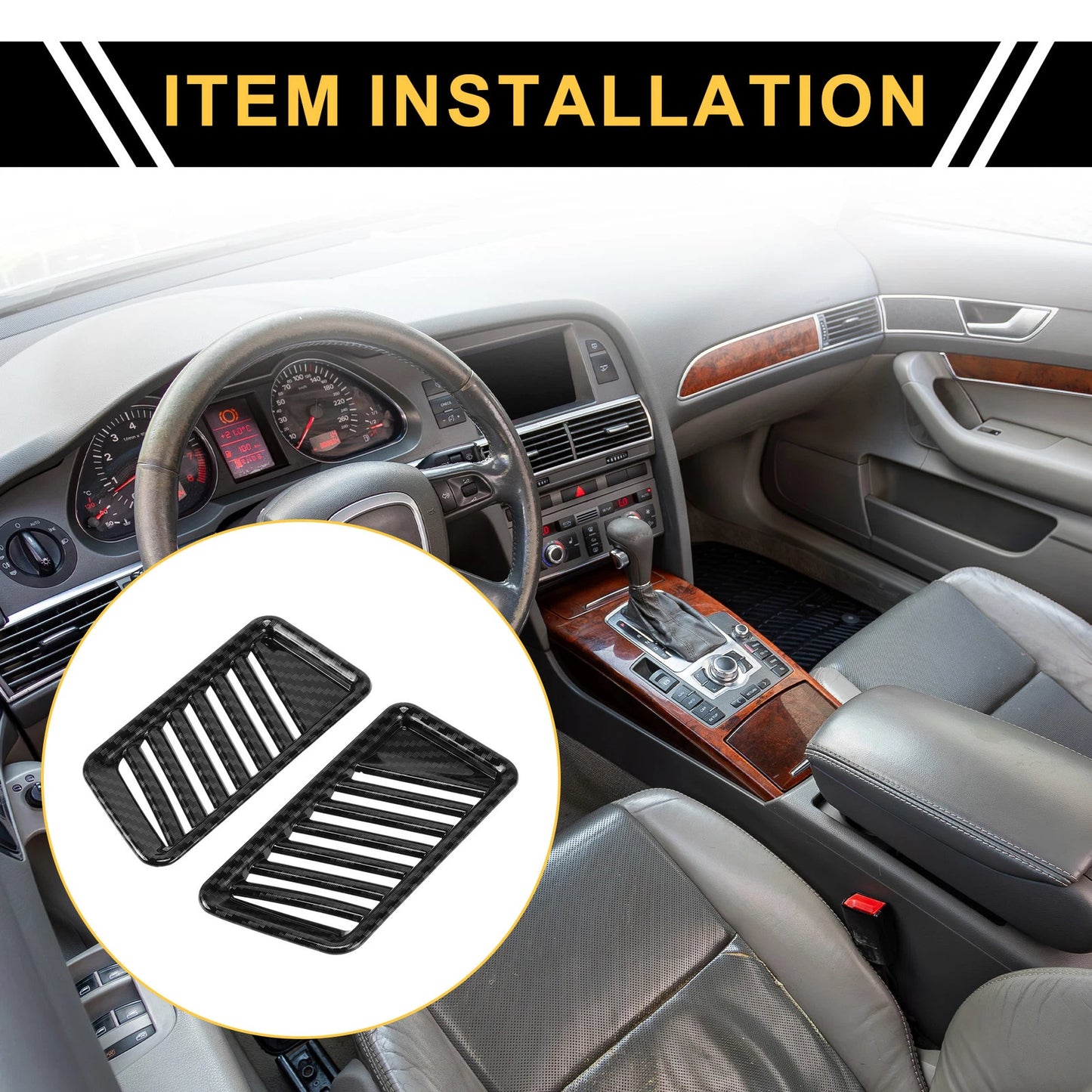 Carbon Fiber Air Vent Covers for Ford F-150 (2021-2024)