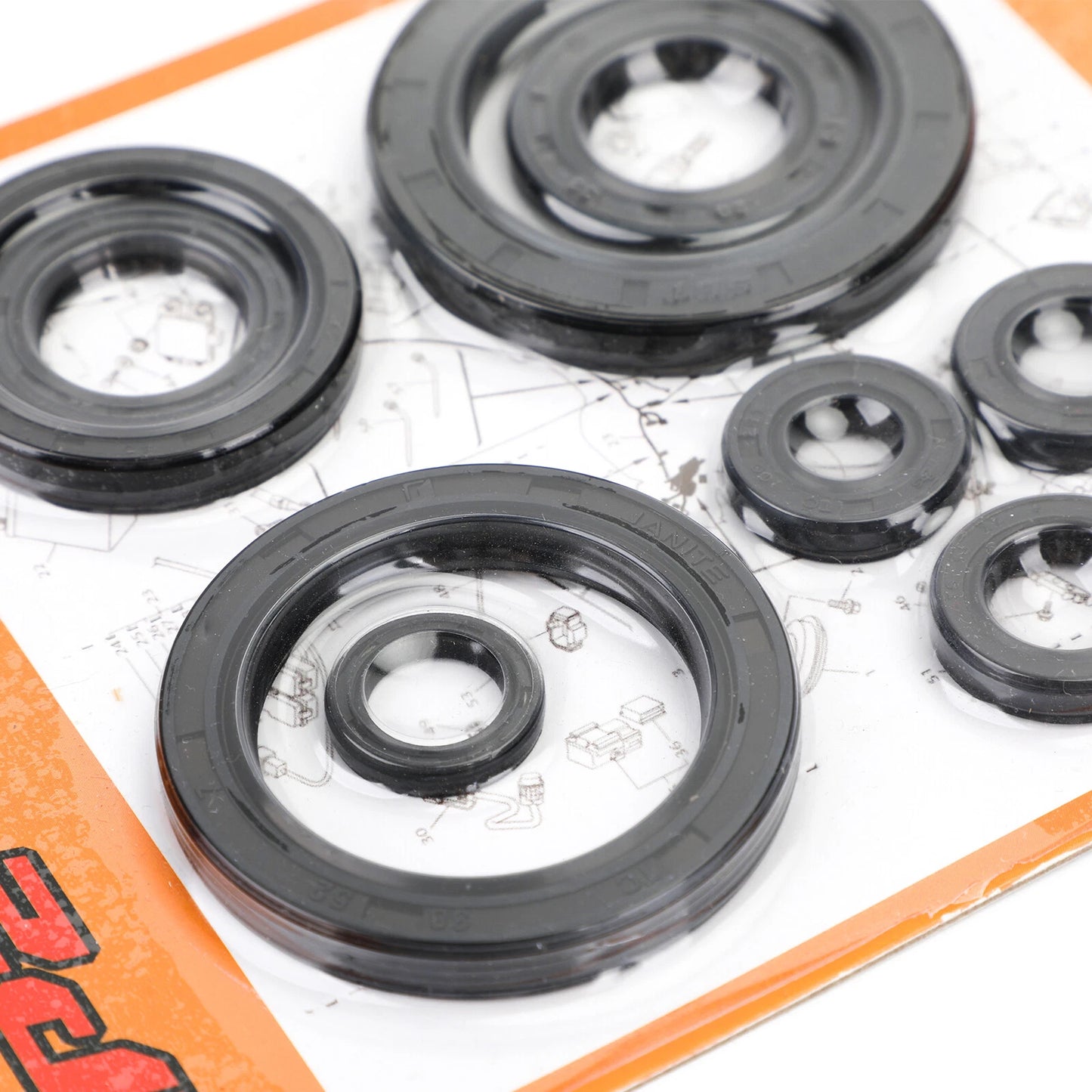 9 Piece Shaft Seal Set for Honda CRF450X (2005-2009, 2012-2017)