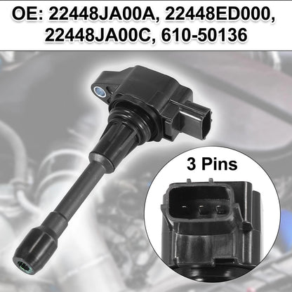 4 x Engine Ignition Coils for Nissan Altima, Rogue, Cube (2007-2012)