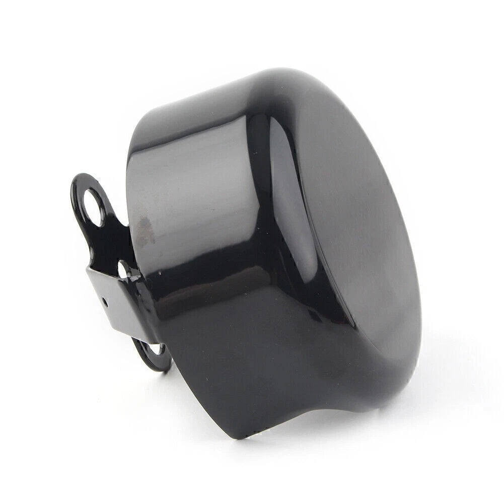 Black Smooth Horn Cover for Harley Softail FLHX FLT FLHT Dyna Bad Boy (2000-2023)