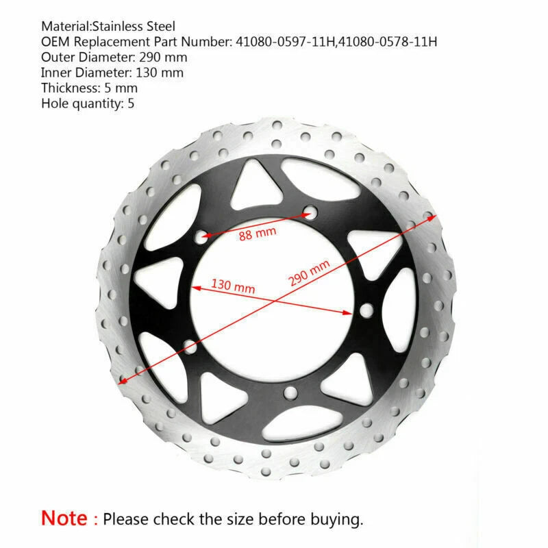Front Brake Disc Rotor for Kawasaki EX250/250R Ninja (2013-2017)