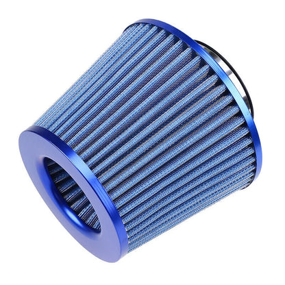 3 Inch Universal Blue Car Inlet Short Ram Cold Air Intake Filter