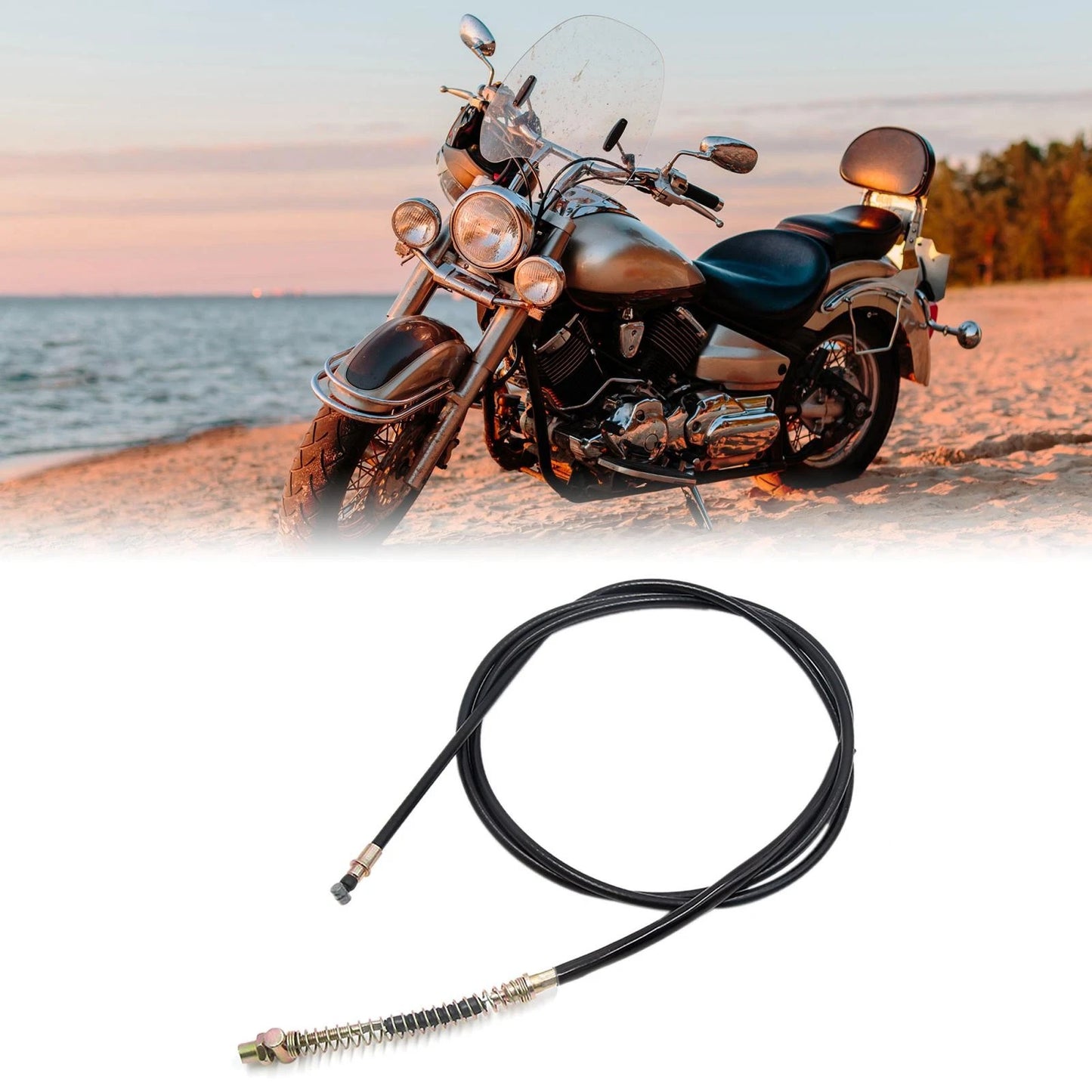 Rear Brake Cable Wire / 2.05M / Long Plastic Coate Rear Brake Cable Wire for Motorcycle Scooter