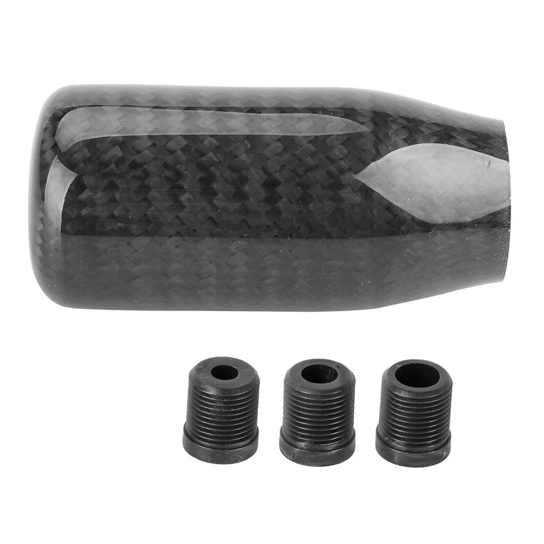 Carbon Fiber 6 Speed Gear Shift Knob w/ 8mm 10mm 12mm Adapter for MT (All Years)