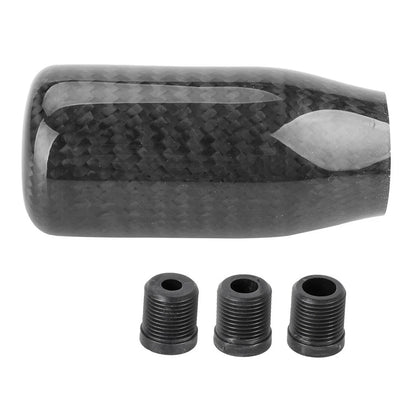 Carbon Fiber 6 Speed Gear Shift Knob w/ 8mm 10mm 12mm Adapter for MT (All Years)