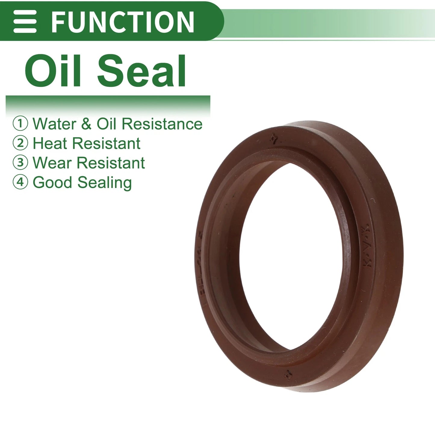 Oil Seal 23.5x31.5x4.5mm Seal Ring Rotary Shaft Seal FKM Rubber Brown 5 pcs