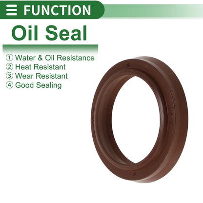 Oil Seal 23.5x31.5x4.5mm Seal Ring Rotary Shaft Seal FKM Rubber Brown 5 pcs
