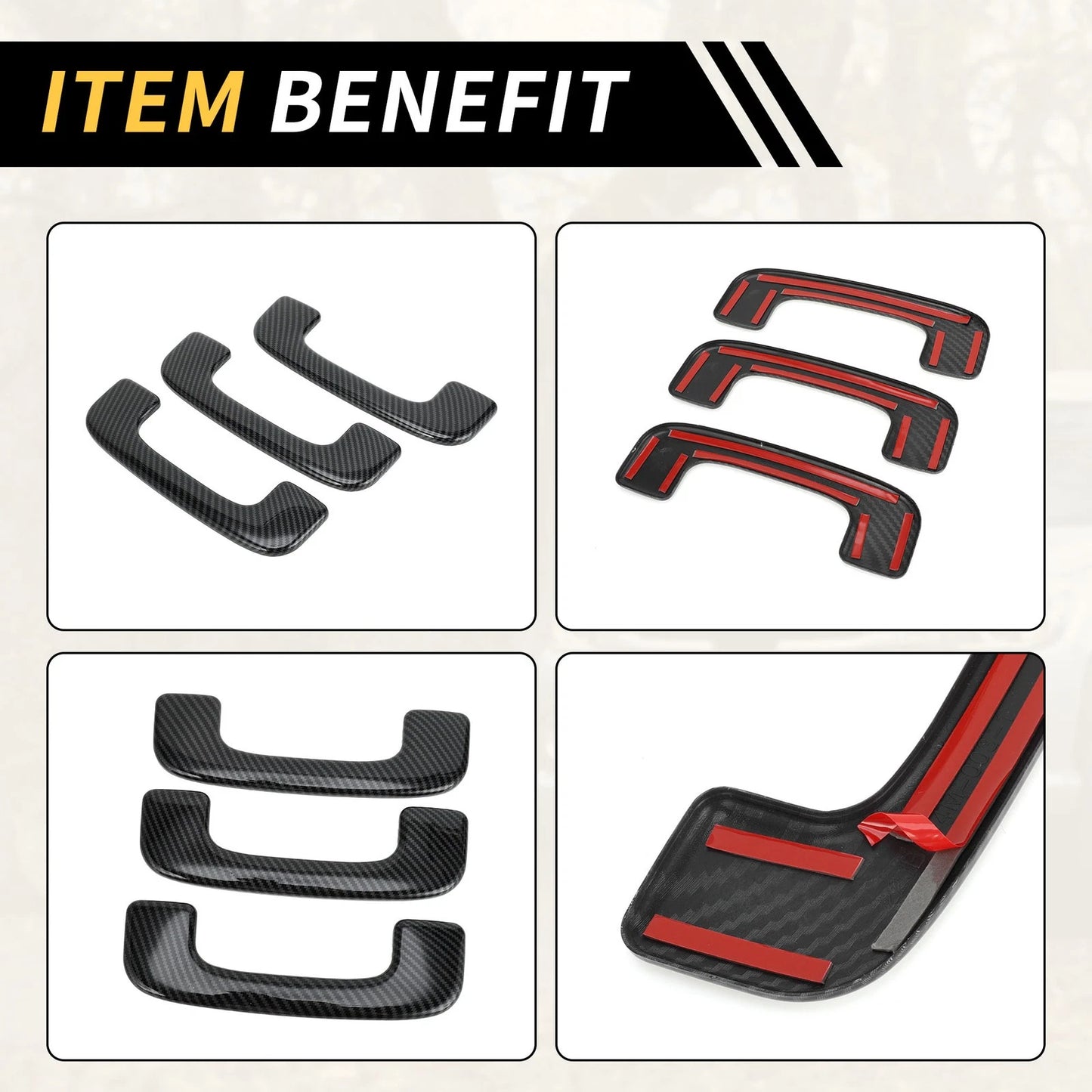 Carbon Fiber Roof Handle Cover Trim for Ford Maverick (2022-2024)