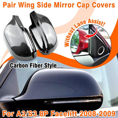Side Wing Mirror Caps Covers for Audi A5/S5 (2008–2009)