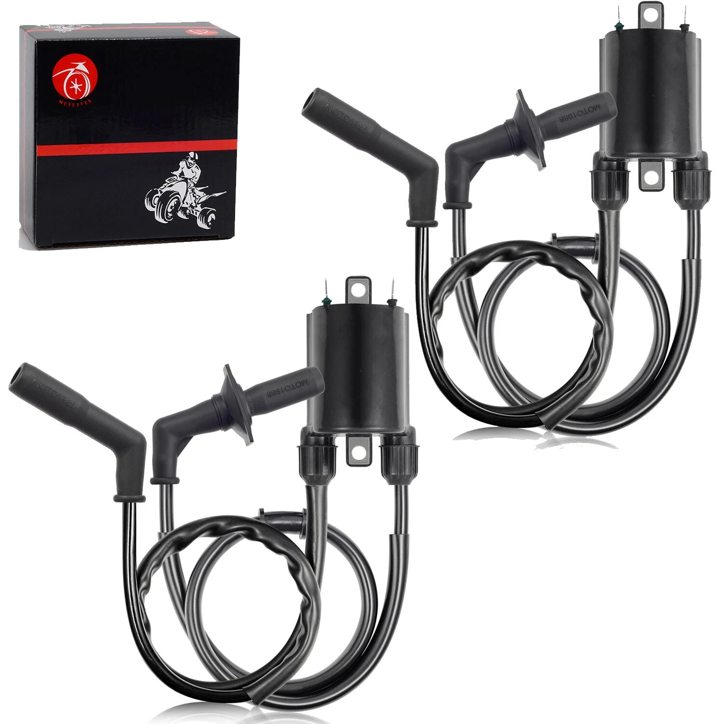 2 x Ignition Coils W/ Caps for HONDA Shadow Aero 1100 VT1100C3 (1998–2002)