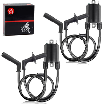 2 x Ignition Coils W/ Caps for HONDA Shadow Aero 1100 VT1100C3 (1998–2002)