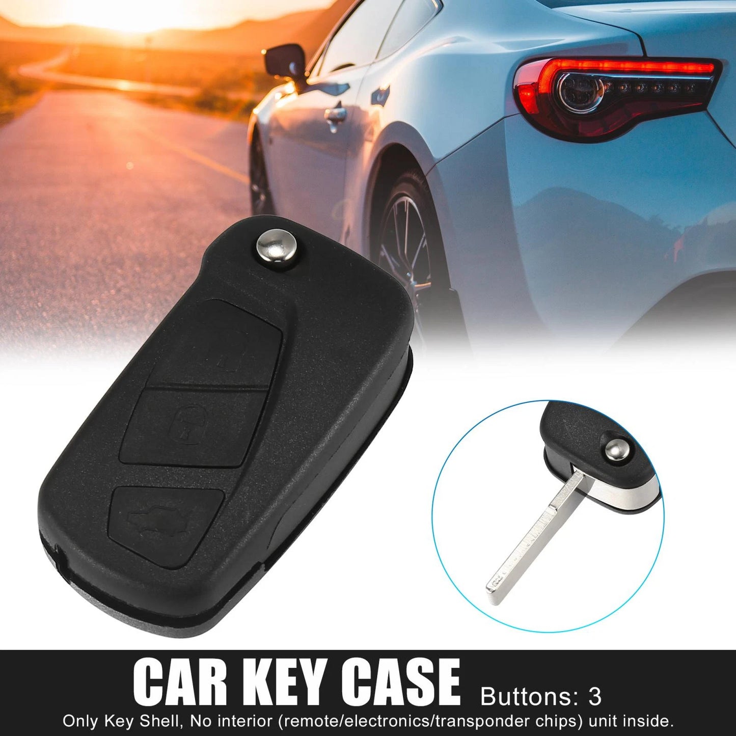 3 x Key Fob Remote Control Case Shell for Ford Ka (2008-2016)