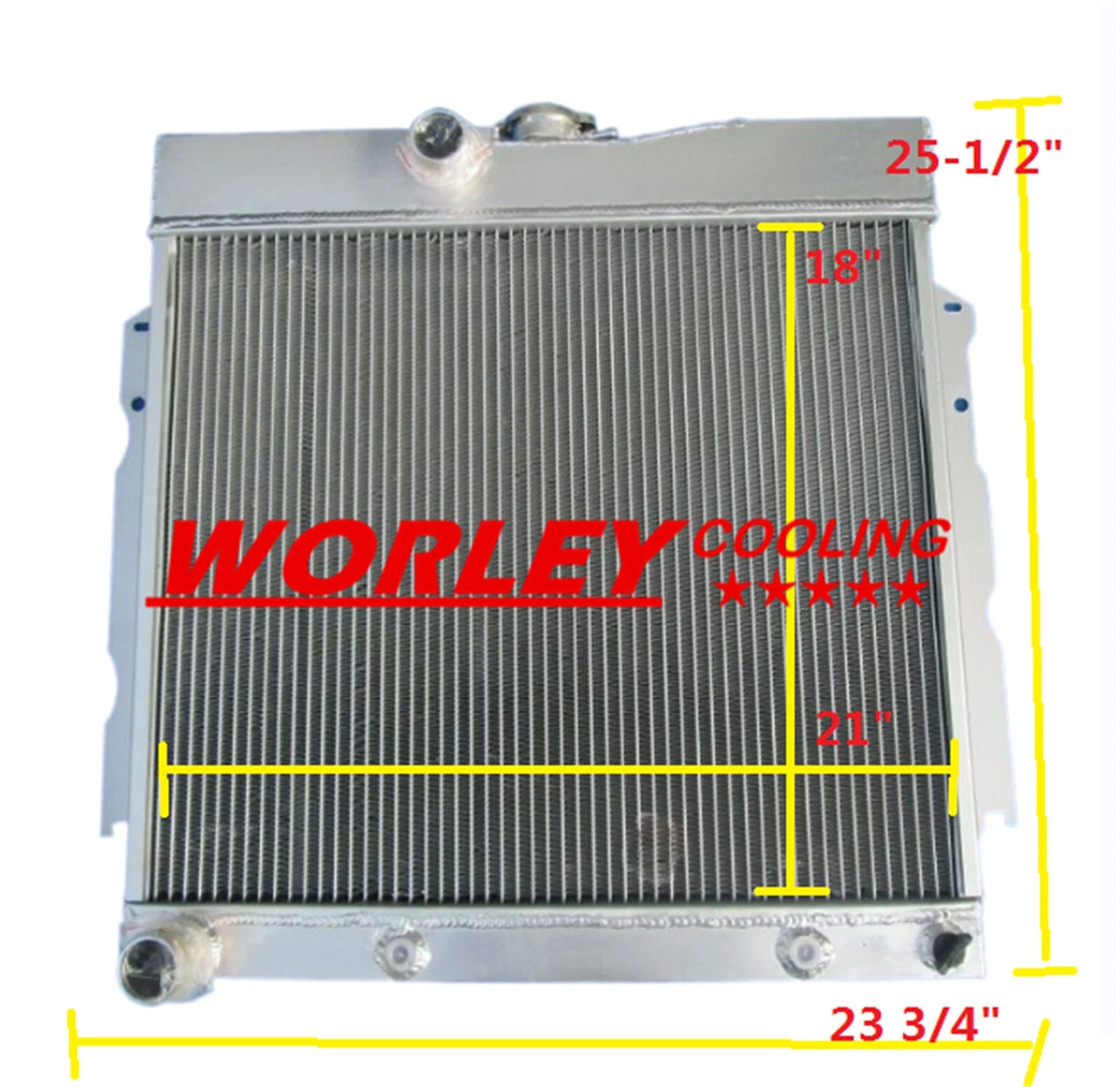 3 Row Aluminum Radiator for Dodge Charger Dart Coronet Polara (1963-1969)