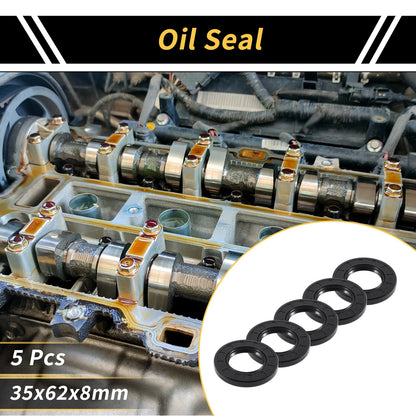 Oil Seal 35x62x8mm 5 Pcs Seal Ring Rotary Shaft Seal NBR Rubber
