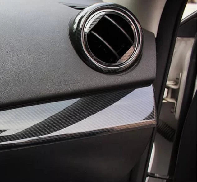 2 x ABS Carbon Fiber Style Interior Side Vent Cover Trim for Mazda 3 (2010–2013)