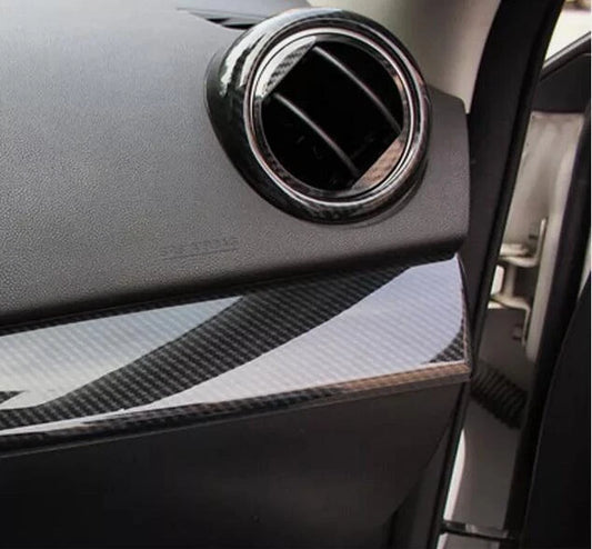 2 x ABS Carbon Fiber Style Interior Side Vent Cover Trim for Mazda 3 (2010–2013)