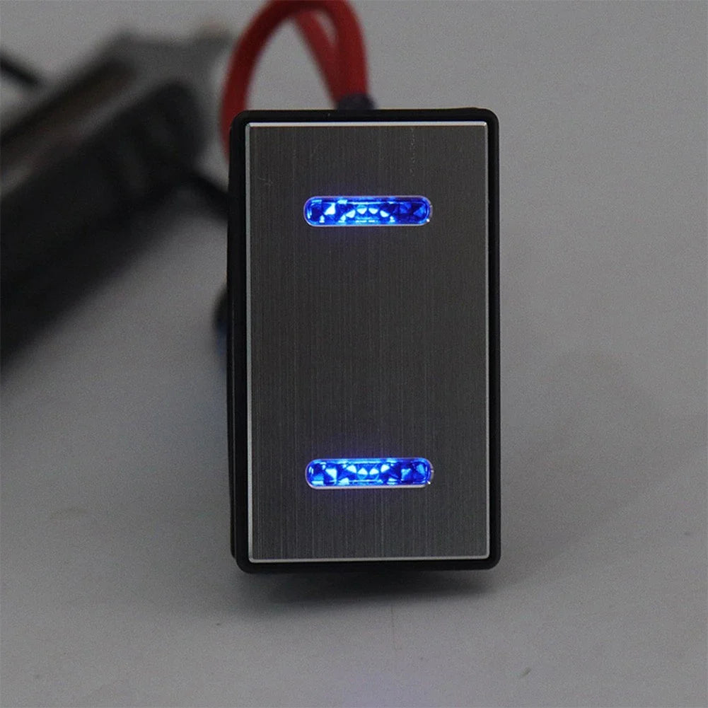 Dual Pole Rocker Switch 12V/24V with Indicator Light for Marine Boats