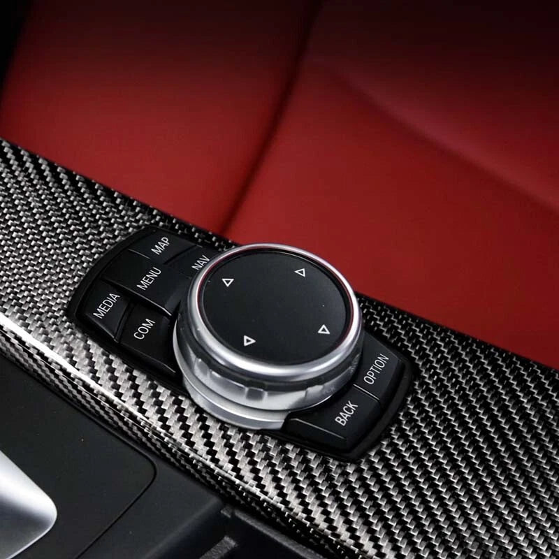 Dry Carbon Fiber Multimedia Panel Cover Fit For BMW F30 F34 2013-2018