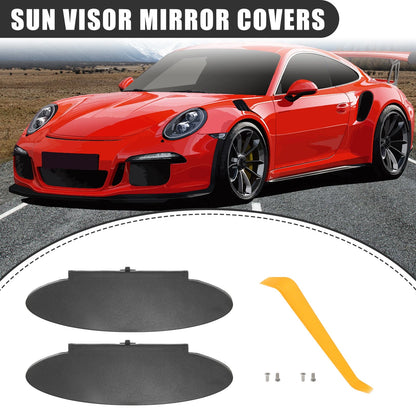 Set Sun Visor Mirror Cover Driver & Passenger Side Visor Lid for Porsche 911
