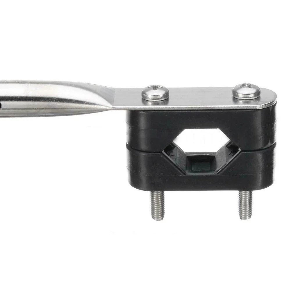 15in Stainless Steel Rail Clamp for Boats Marine Yacht Flagpole