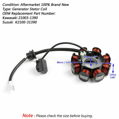 Stator Coil for Kawasaki KLX110, Suzuki DRZ110 (2003-2009)