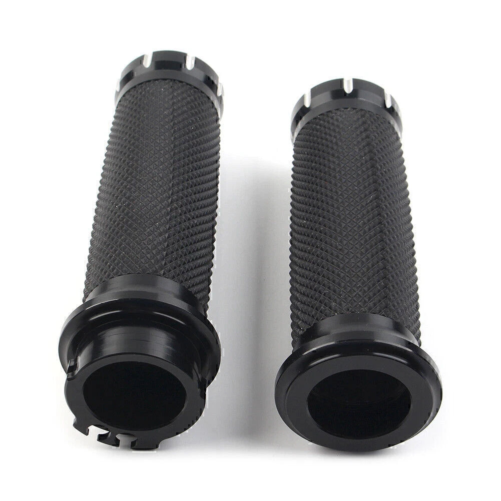 1" Black Handlebar Grips  for Harley Dyna Sportster XL883 1200 Softail (2004-2023)