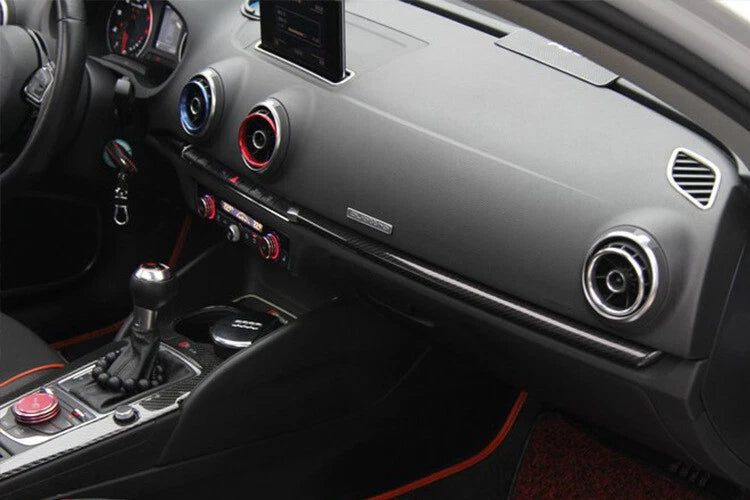 REAL Carbon Fiber Interior Full Kits Cover Trim Set For Audi A3 8V 2014-20