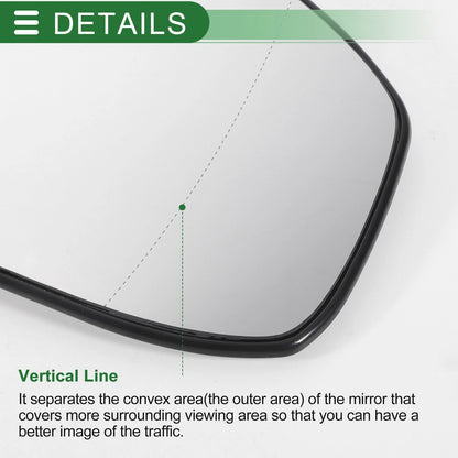 Right Side White Mirror Glass for Ford Focus (2012-2018)