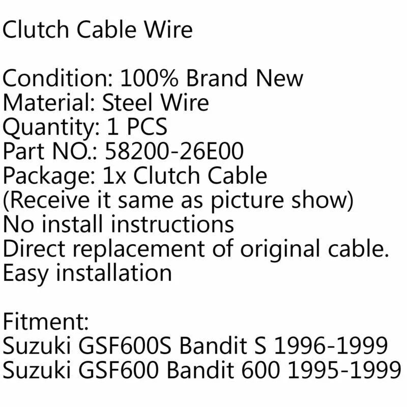 Clutch Cable for Suzuki GSF600S Bandit (1996-1999)
