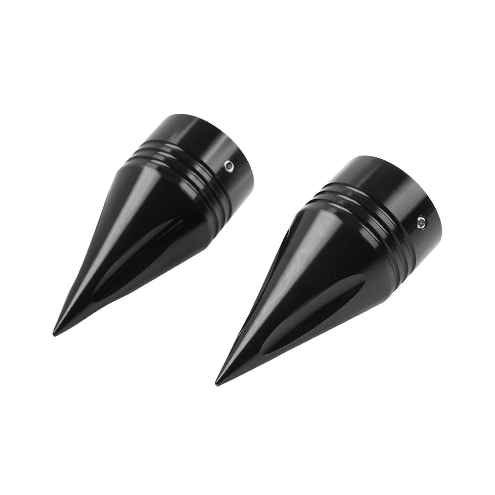 Black Front Axle Cap Nut Cover for Harley Touring Road Street Glide Dyna