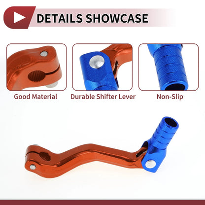 Folding Motorcycle Gear Shifter Lever for Kayo T2 Orange Lever Blue Head