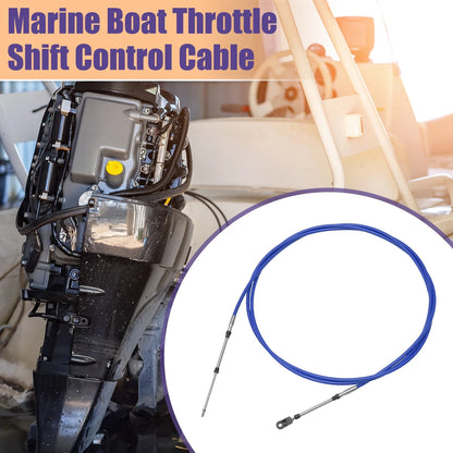 400cm Marine Throttle Control Cable Blue with Fastening Head for Make Model