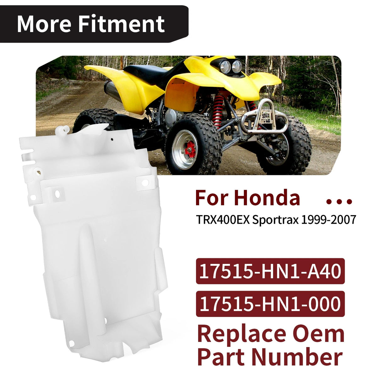 Tank Heat Protector for Honda Sportrax 2x4 TRX 400EX (1999–2007)