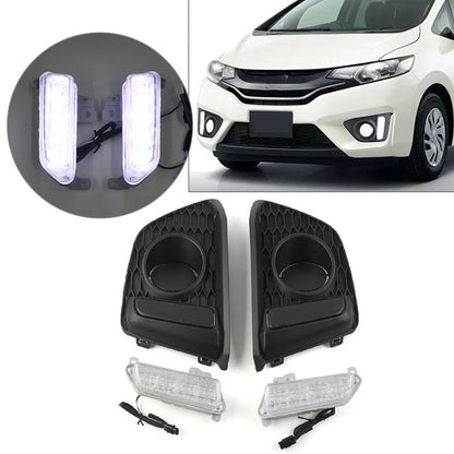 LED Daytime Running Lights Fog Lamp Assembly for Honda Fit Jazz (2014-2017)