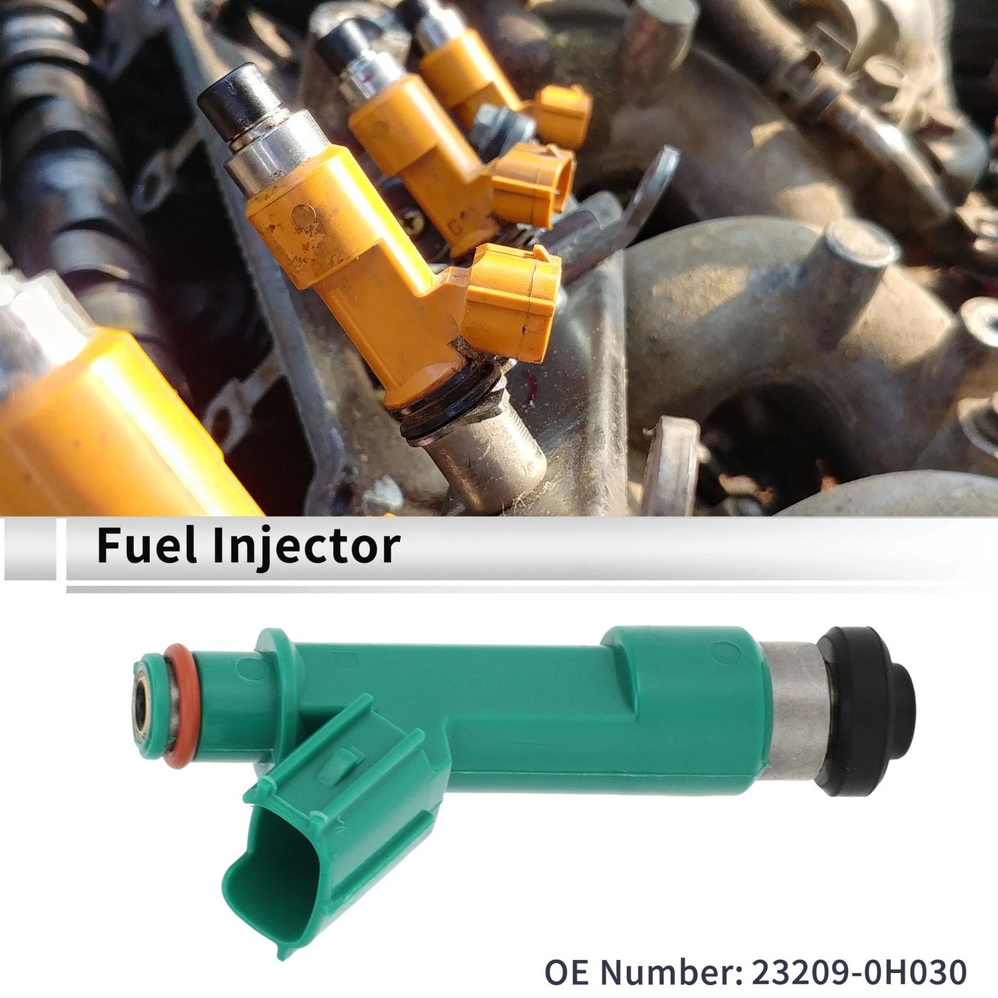Fuel Injector 23209-0H030 for Toyota Camry 2.4 (2004-2009) 1 Pcs Green