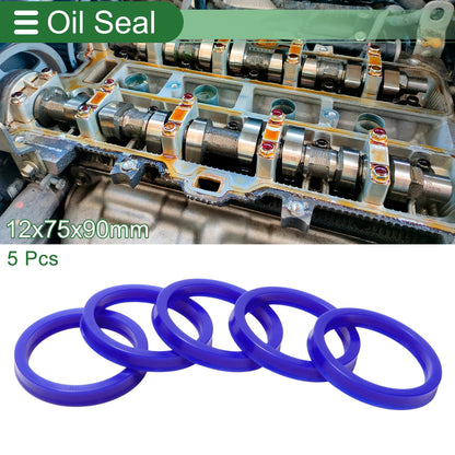 Oil Seal 75x90x12mm 5 Pcs Seal Ring Rotary Shaft TPU for Make Model