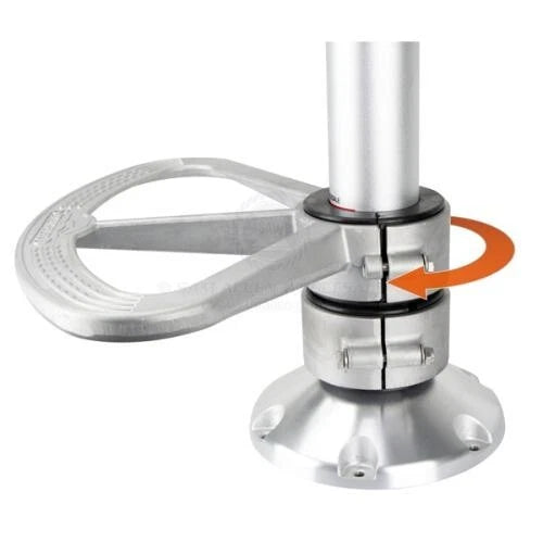 Boat Pedestal Footrest for Tube Post 72.6mm Heavy-Duty Cast Aluminium