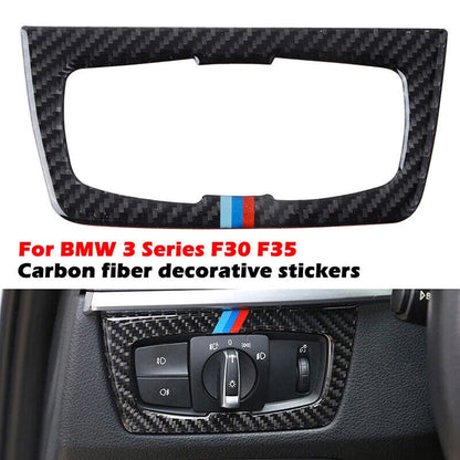 Carbon Fiber Headlight Switch Cover Trim for BMW F30 (2012-2019)