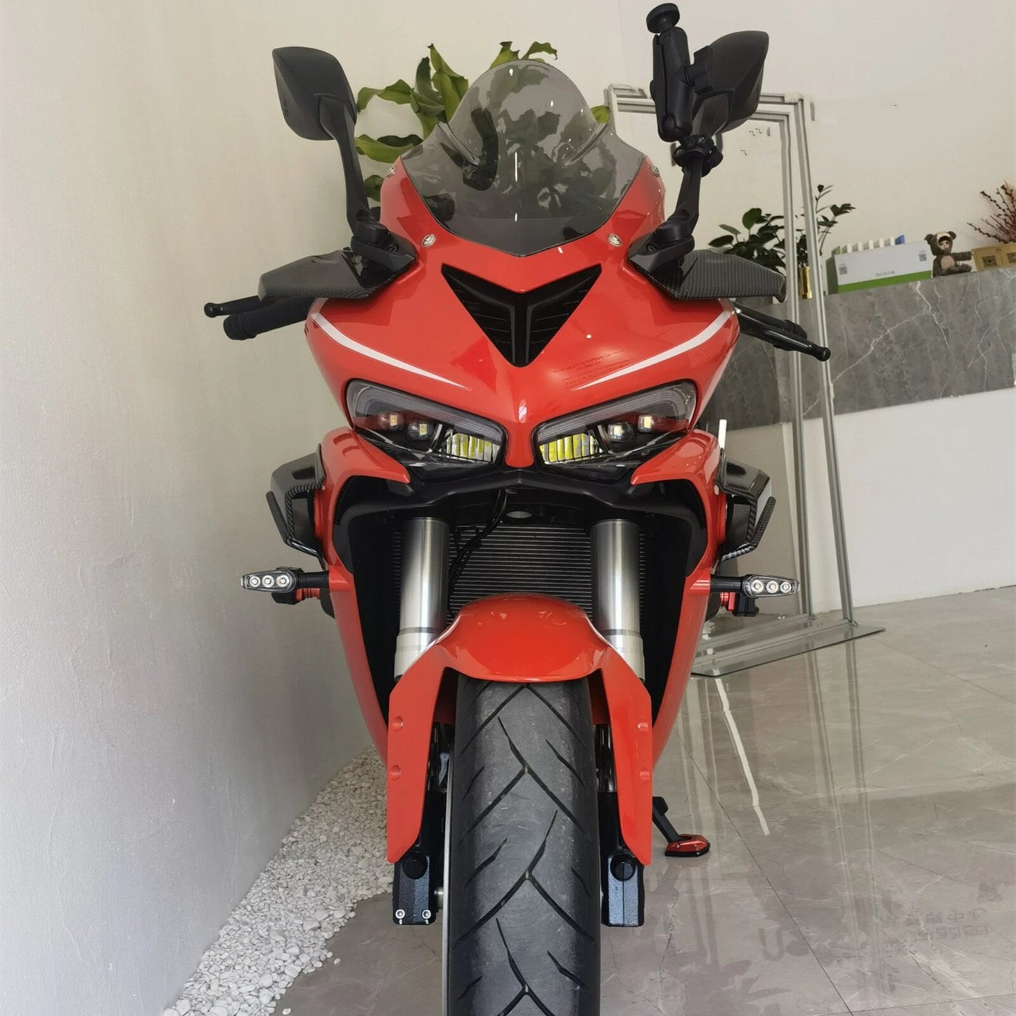 Black Front Side Winglet Spoiler for Honda ADV150 (2019-2020)