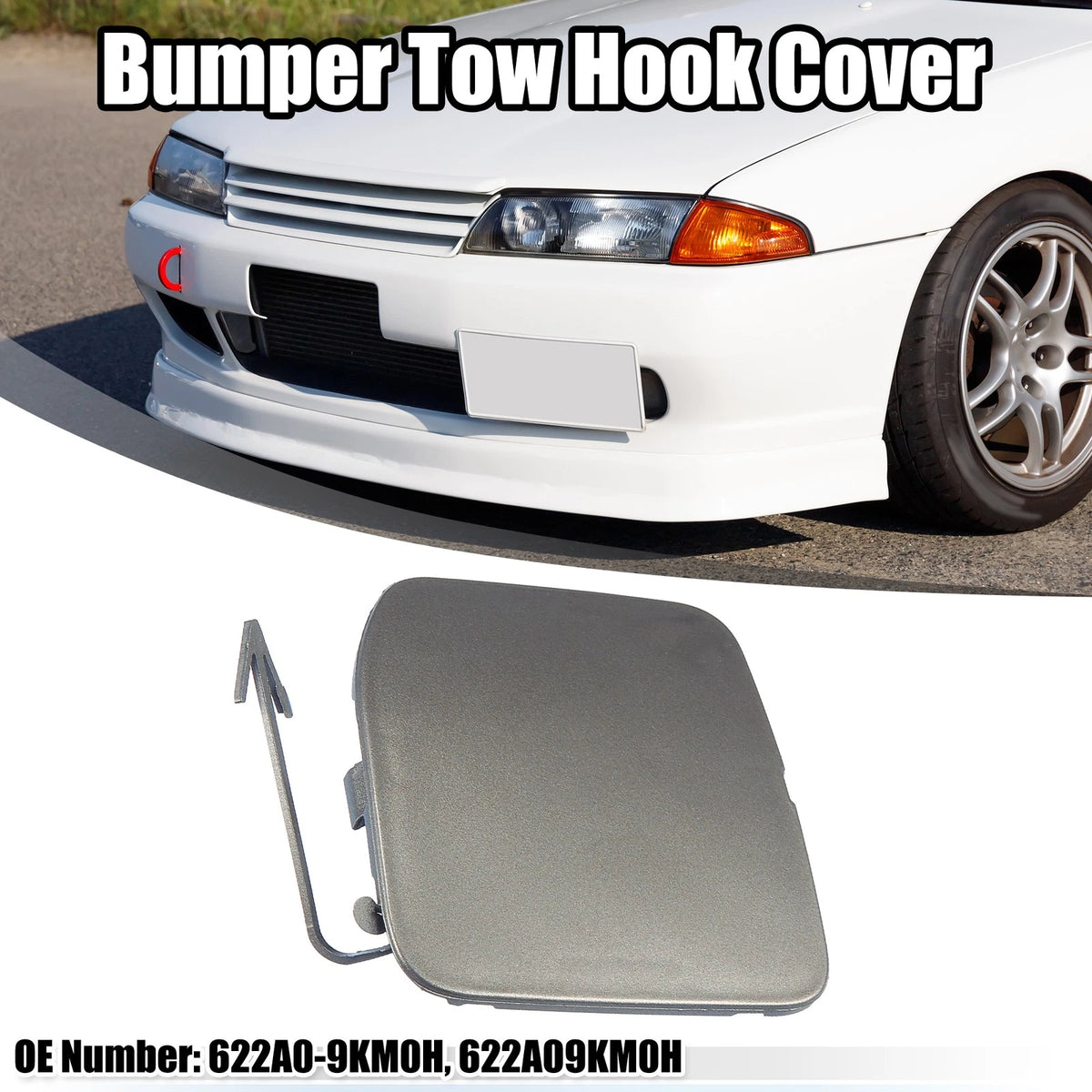 Front Bumper Tow Hook Cap for Nissan Versa Sedan (2015-2019) Gold Tone