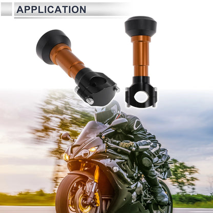 Frame Slider 0.87-1.1in Aluminum Alloy Plastic Motorcycle Slider Frame Orange