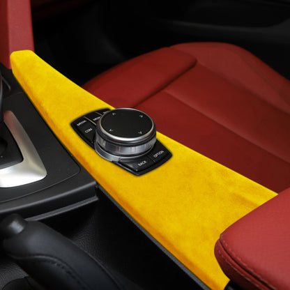 Center Console Panel Cover for BMW 3/4 Series (2013-2019) Yellow Leather
