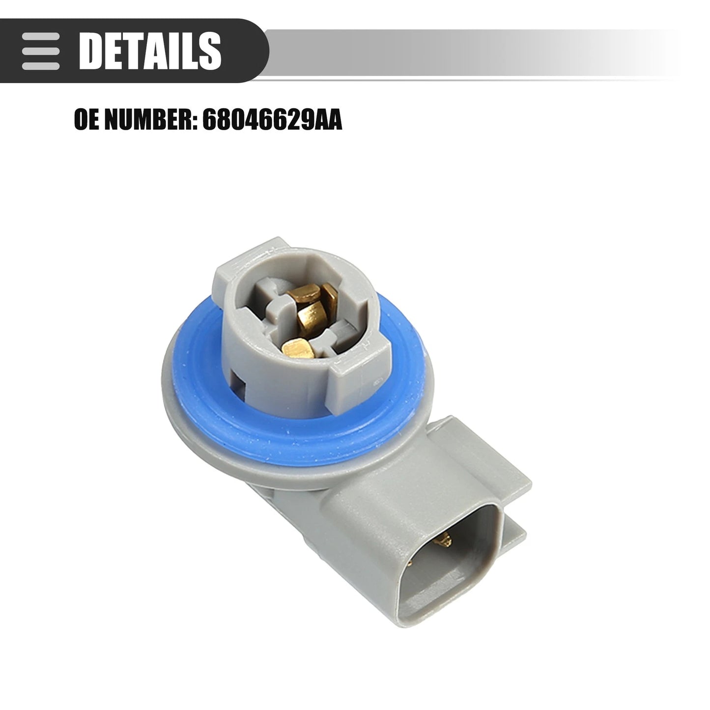 License Plate Light Socket for Dodge Ram 2 x ABS Gray Blue