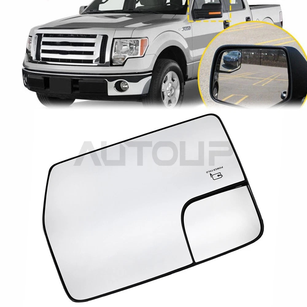 Left side view mirror glass for Ford F-150 (2011–2014)