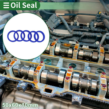 Oil Seal / 50x60x10mm / Seal Ring Rotary Shaft Seal TPU High Pressure Blue 5pcs for MakeModel